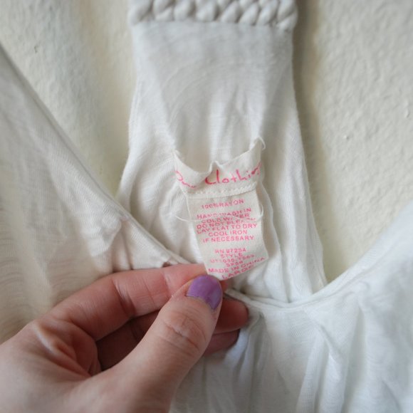 White Rope String Tank Top - Picture 2 of 3